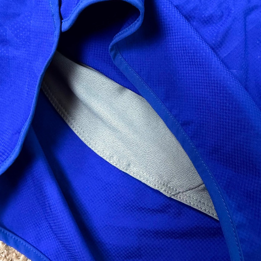 Patagonia Strider Pro Running Shorts Womens Medium Blue Geometric Trail Athletic - Picture 5 of 8
